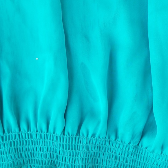 SOLD A.n.a jewel green silky halter top - Picture 7 of 8